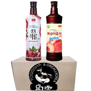 [요기쏴] 광야식품 생기석류 베이스 970ml 복숭아 홍차 베이스 970ml, 1.94L, 1세트