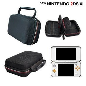 닌텐도 new 2DS XL 대형 파우치 케이스, 블랙, 1개, 블랙