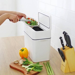 냄새차단 밀폐형 원터치 가정용 주방 음식물 수거통 쓰레기통 휴지통 9.5L, 1개