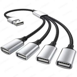 1수 플러그 2 암 소켓 USB OTG 연장선 허브 Y 데이터 케이블 전원 어댑터 변환기 분배기, 03 USB Male to USB 4-F