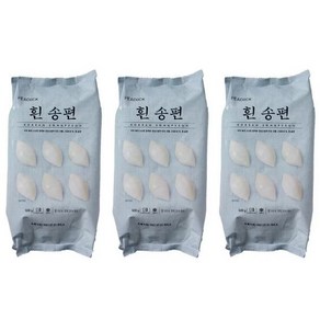 피코크 흰 송편 떡 600g 총 3팩 냉동, 3개