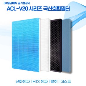 SK매직 공기청정기 ACL-V20 ACL-V100 ACL-V200 ACL-150UA CL-V20BRTLSL ACL-150USASKCG 국산호환필터 ﻿﻿, H13 헤파필터1, 1개