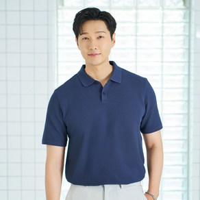 [파크랜드]오스틴리드 25S/S 남성 여름 반팔 네이비 솔리드 반팔 티에리넥 니트 티셔츠 AWN25241 NC울산뉴코아