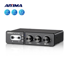 AIYIMA 오디오 DAC-A2 PRO USB 게이밍 DAC 헤드폰 앰프 허브 USB 미니 디코더 PS5 데스크톱 게이밍 헤드셋 액티브 스피커, DAC A2 프로