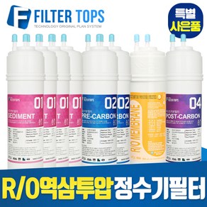 필터탑스 RO멤브레인 역삼투압 정수기 필터 전체 1년 2년, 선택05_교체세트B(4+2+0+1), 1개