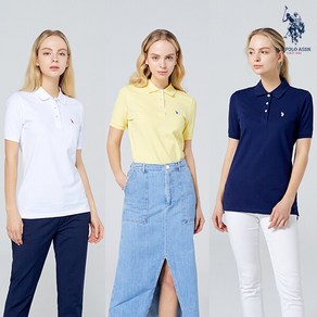 [U.S. POLO ASSN.] USPA 여성 화이트라벨 여름 카라셔츠