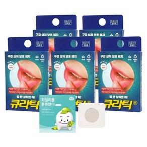 큐라틱 구강 상처보호패치 구내염 밴드 10매, 5개, 12mm