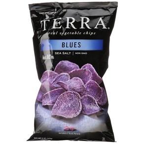 Tea Vegetable Chips Blues with Sea Salt 5 oz 테라 야채 칩 바다 소금을 곁들인 블루스 5온스, 1개, 141g