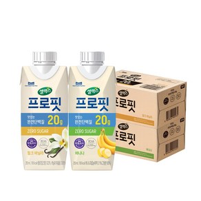 [본사직영] 셀렉스 프로핏 우유단백질 바나나+밀크 바닐라 250ml [2종], 36개