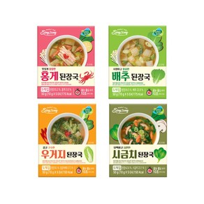 신송 즉석 블럭 된장국 혼합형 파우치형 4종 세트 (5개입X4박스) 총 20인분, 4개, 50g