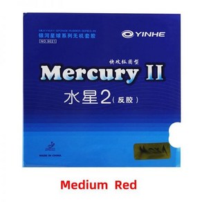 탁구 고무 러버 YINHE 머큐리 2 핌플 인 루프로 빠른 공격, 02 Medium Red