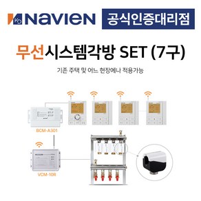 [경동나비엔] 보일러 무선 각방시스템 분배기 7구세트 제어기 구동기 온도조절기