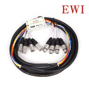 EWI MTFM 4 라인형 멀티 스네이크 케이블, MTFM-4-5M, 혼합색상