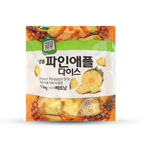 냉동 파인애플 다이스 1kg