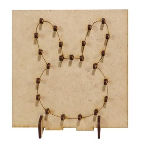 키득키득 [33차 재입고] 우드공예 DIY MDF 우드 스트링아트 모양판 [토끼]