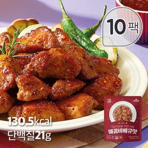 [꼬꼬빌] 심쿵 닭가슴살 오븐구이 매콤바베큐맛 100g x 10팩