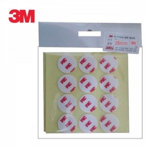 3M 4421 다용도 양면테이프 원형 25mm 96개입, 1개