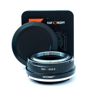 K&F Concept M42-EOS R 렌즈 변환링 어댑터 / M42 렌즈 - 캐논 RF 바디 / 뒤캡포함 / M42 lens to RF adapte, 1개