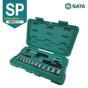 SATA 사타 09521 1/4인치 육각 소켓 렌치 세트 - 21종, 1개