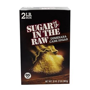 Sugar In The Raw Granulated Turbinado Cane Sugar 생 과립형 터비나도 지팡이 설탕 에리스리톨 없음 순수 천연 감미료 따뜻한 음료 및