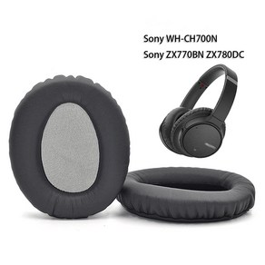 소니용 교체 이어패드 이어패드 쿠션 이어머프 수리 부품 WH-CH700N WH-CH710N MDR-ZX770BN MDR-ZX780DC 헤드폰, 블랙