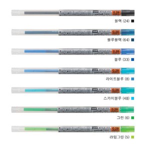 미쓰비시 스타일핏트 STYLE+FIT 리필 중성 0.28mm, 0.38mm, 브라운블랙