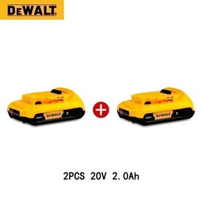 이온 배터리 리튬 DCBP520 충전식 경량 배터리 리튬 Dewalt 20V 도구 2AH, 2PCS 20V 2.0Ah