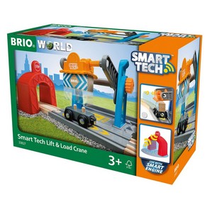 BRIO BRIO WORLD 스마트 테크 리프트 & 로드 크레인 33827 나무 33827, 1개