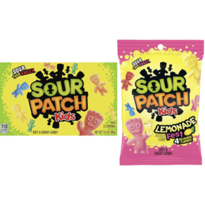 [사워패치 인기2종세트] 사워패치 키즈 젤리 오리지널 + 레모네이드 201g Sou Patch Kids Oiginal + Lemonade, 1개