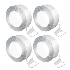 편안한42 강력 스카치 실리콘 양면테이프 겔테이프 4p, 30mm*3m*2mm, 4개, 투명