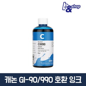 캐논 G2900 G2910 G3900 G3910 G6090 G7090 프린터 호환 무한 리필 잉크테크 잉크, C0090 파란색 염료(DYE) 250ml, 1개