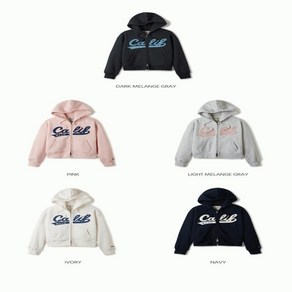 후아유 여성 패치 크롭 후드집업 셋업 Patch Crop Hood Zip-up Brushed WHMZE4T11F