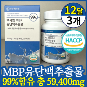 건강헤아림 맥시멈 MBP 유단백추출물 정 99% HACCP 식약처 인증