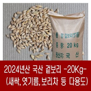 [다온농산] 국산 겉보리 -20Kg- 보리차 보리새싹 및 엿기름 만들기