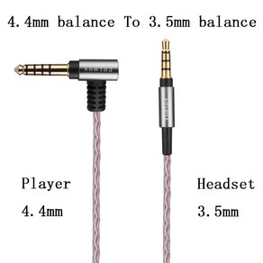 오디오 테크니카 소니 SR5 SR3 MDR-1A 100ABN 1ADAC 1000X XM3 이어폰 교체 4.4mm 2.5mm 밸런스드 3.5mm 업그레이드 케이블, 01 4.4mm balanced, 1개