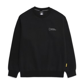 백화점판 내셔널지오그래픽 N251USW910 폴하스 스몰로고 베이직핏 맨투맨 CARBON BLACK