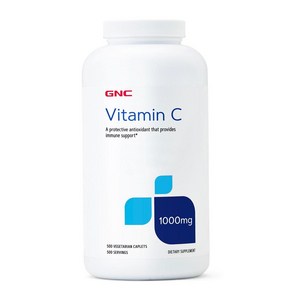 GNC 비타민 C 1000mg 로즈힙 함유 ( 500정 타블렛), 1개