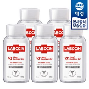 [애경] 랩신 V3 휴대용 새니타이저 겔 60ml x5개, 5개