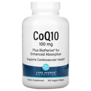 Lake Avenue Nutition CoQ10 레이크 에비뉴 뉴트리션 PQQ 함유 코큐텐 100mg 60베지캡슐, 1개, 상품명참조, 60정