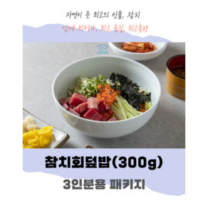 튜나하우스 회덮밥 눈다랑어 참치회 (300g) 3인분 키트+ 초고추장 3 set 밀키트 세트, 1세트, 300g