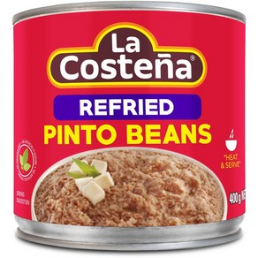 La Costena 라코스테나 리프라이드 핀토 빈 으깬 콩 통조림 400g, 1개