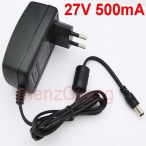 AC 100V-240V 컨버터 스위칭 전원 어댑터 DC 27V 200mA EU 5.5mm x 2.1-2.5mm 공급 1 개, 04 27V 500mA EU