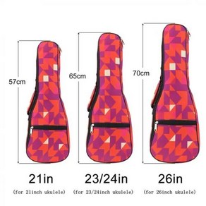 기타가방 미니 기타 더블 스트랩 백팩 방수 우쿨렐레 가방 부드러운 스폰지 옥스포드 원단 두꺼운 케이스 인치, 없음