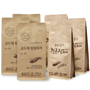 동트는농가 청국장찌개 160g x 3팩 + 곤드레된장찌개 200g x 3팩, 1개