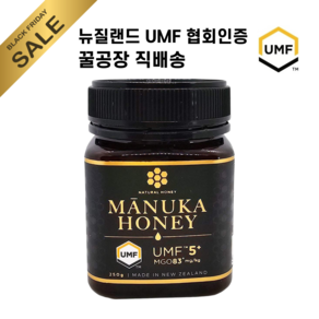 뉴질랜드 마누카꿀 내추럴허니 UMF5+MGO83 250g 1개