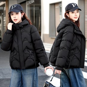 Modern Fashion 여성 심플한 경량 패딩 방한 숏 점퍼 A18