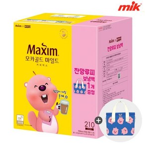 [하프클럽/MIK]맥심 모카골드 커피믹스 210T+춘식이 파우치증정, 1개