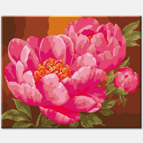 모모픽스페인팅 DIY 명화 그리기 세트 40 x 50 cm, 붉은 작약, 1개