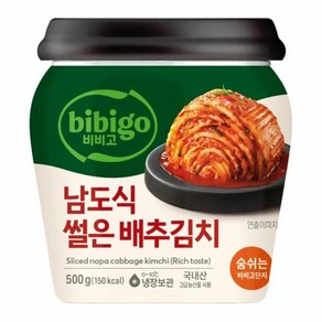 CJ 비비고 남도식 썰은배추김치 (용기형), 1개, 500g