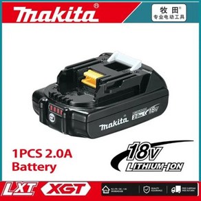 배터리 18V 전동 공구 DDF487 DTW700 DTD173 DHP487 리튬 이온 배터리 교체 6Ah, 4) 18 볼트 - Makita 2A